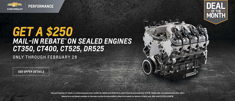 Chevrolet Performance Feb. Deal of the Month - Sealed Engines