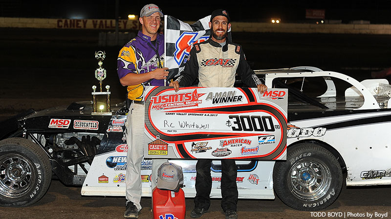 Whitwell breaks through for first USMTS win at Caney Valley Speedway