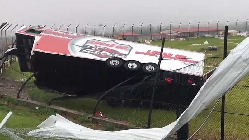 Tornado damages Lucas Oil Speedway