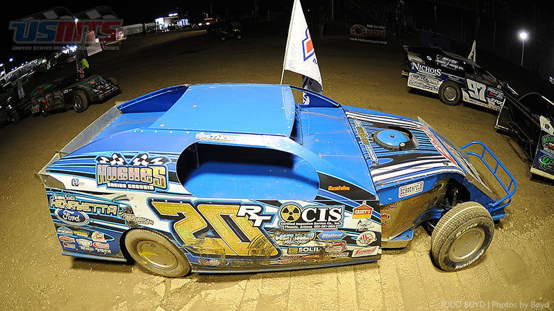 Ricky Thornton Jr. getting ready to kick off the main event during the 9th Annual USMTS Missouri Meltdown at the I-35 Speedway in Winston, Mo., on Saturday, April 22, 2017.