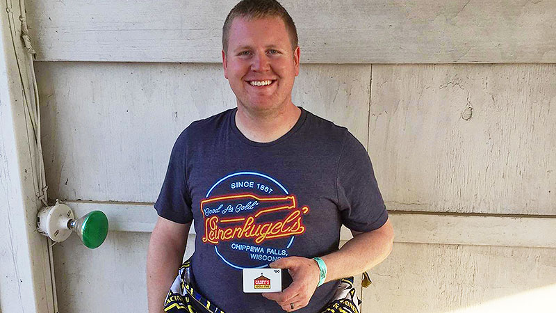 Cory Crapser was the lucky winner of the Casey's General Stores gift card at the 10th Annual “Taste the Feeling” Classic presented by Coca-Cola Bottling Company of Winona at the Mississippi Thunder Speedway in Fountain City, Wis., on Friday, May 26, 2017.