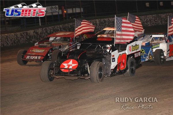 George White leads the parade lap.